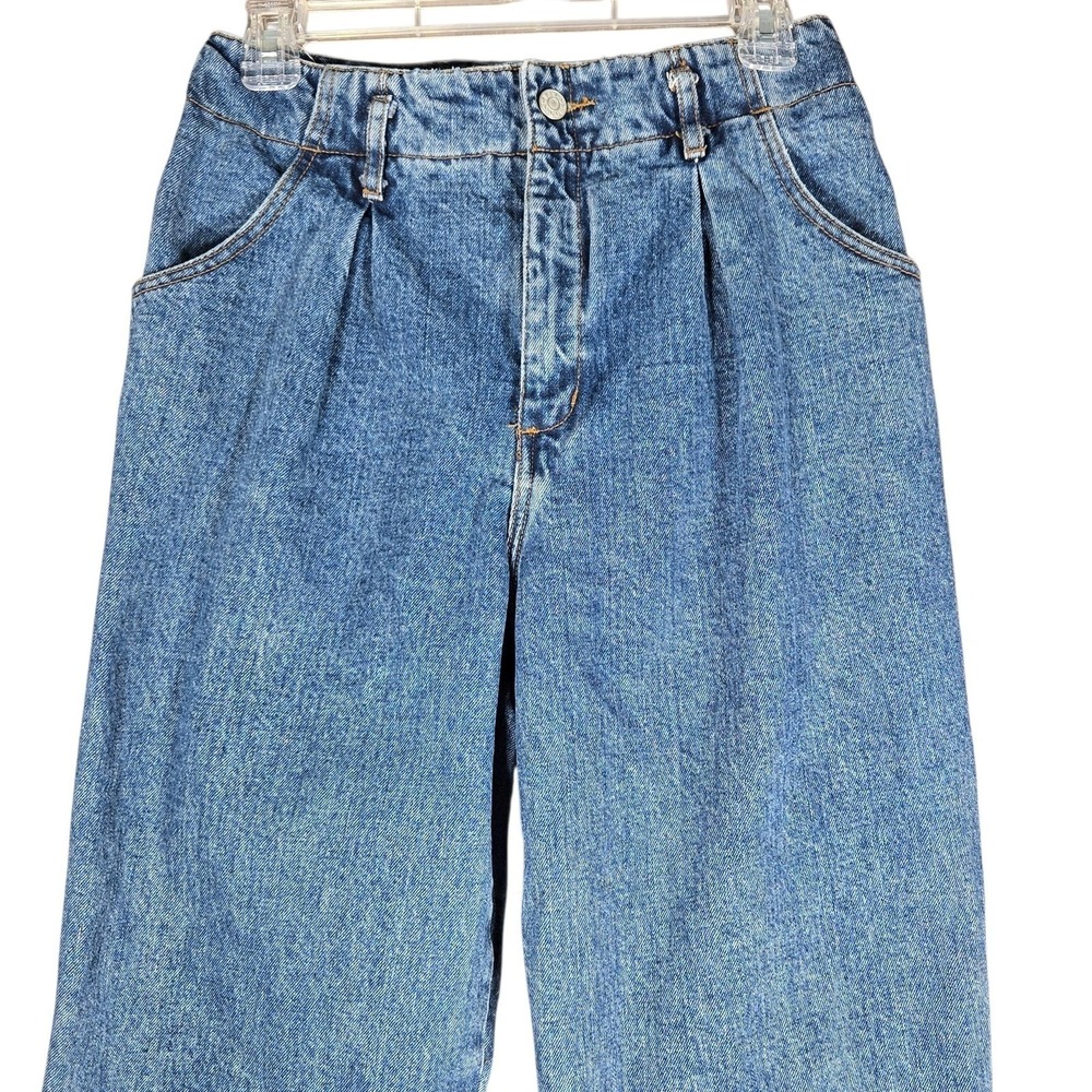 Vtg 80s Guess Pleated High Rise Tapered Jeans Size 2 Made in USA 26x27 - Picture 7 of 11